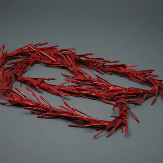 Niuean wood/red paint necklace,